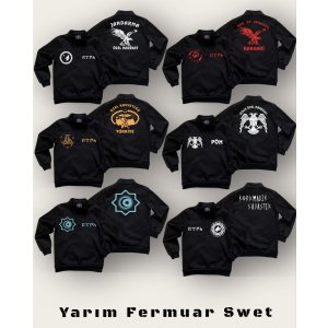 Yarım Fermuarlı Kapşonlu Kişiye Özel Tasarım 