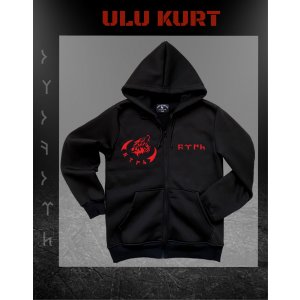 ULU  Kurt Tam Fermuarlı Hırka/Ceket 2XL